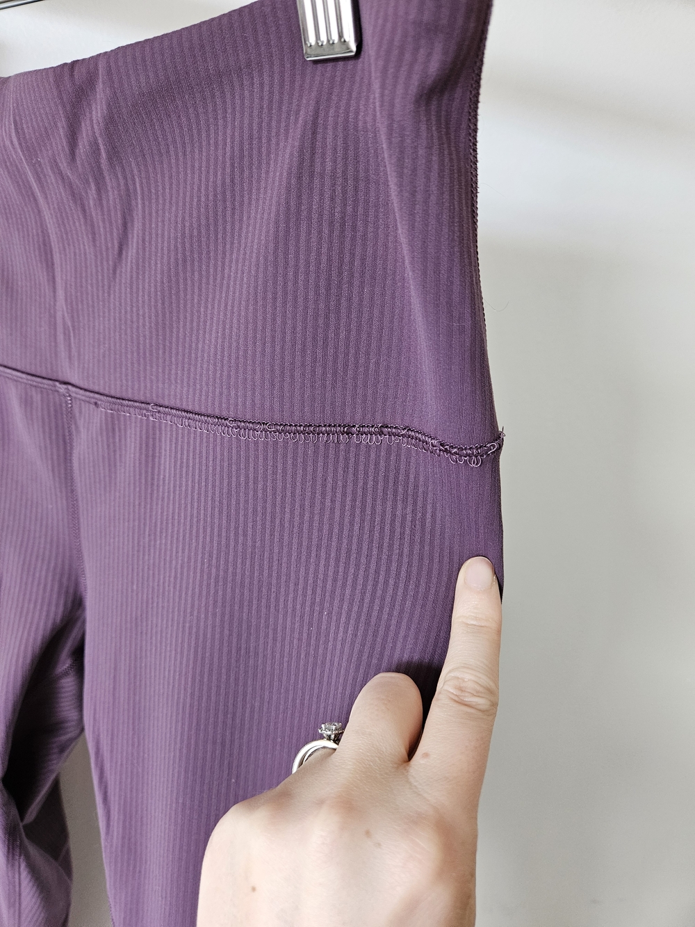 lululemon athletica Ribbed High-Rise Leggings in Plum